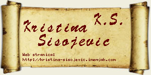 Kristina Sisojević vizit kartica